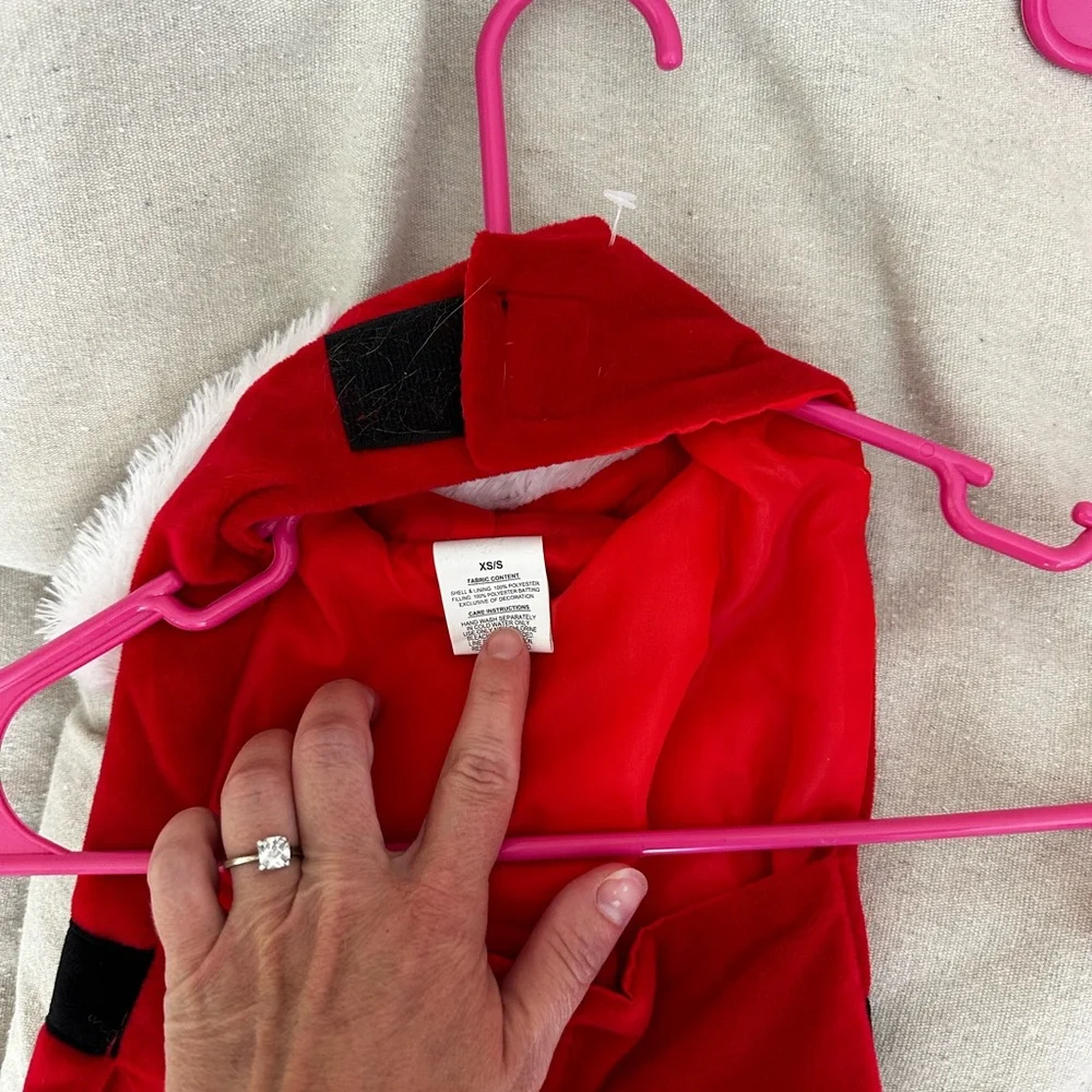 Festive Red and White Pet Costume/clothes Set